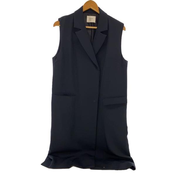 AMERI◆ロングジレベスト/01210550720/ネイビー/S
