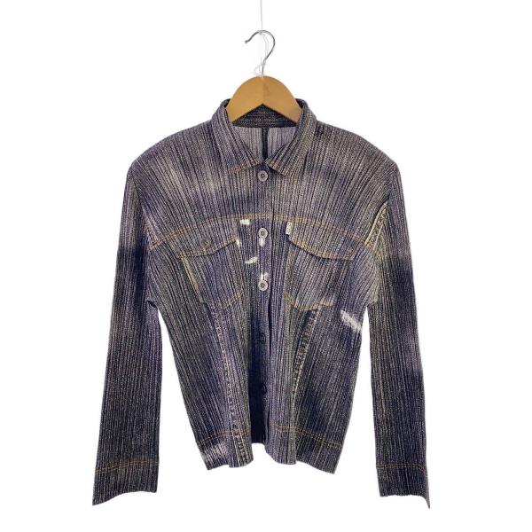 PLEATS PLEASE ISSEY MIYAKE◆ジャケット/3/ポリエステル/GRY/PP71...