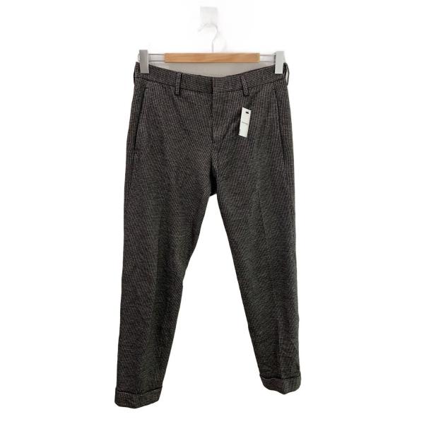 PT TORINO◆スラックスパンツ/--/レーヨン/BLK/千鳥格子/c0asepz00klt