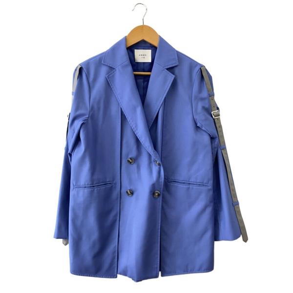 AMERI◆BELT TIE DUAL JACKET/テーラードジャケット/FREE/ポリエステル/...