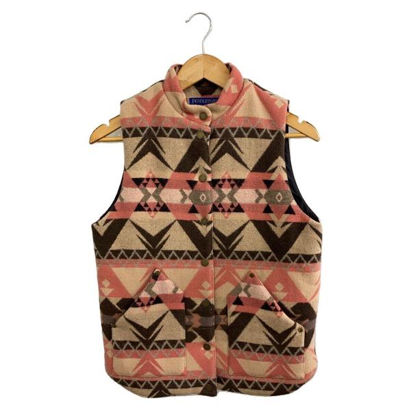 PENDLETON◆ベスト/M/ウール/BEG/総柄