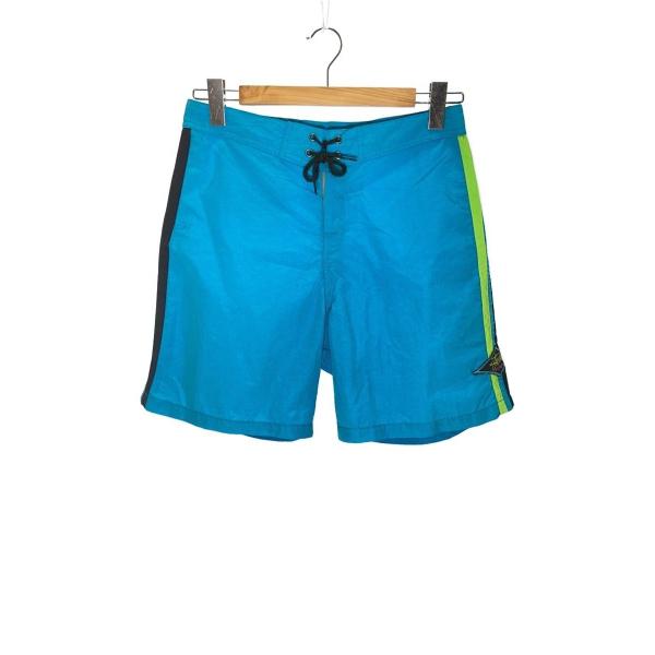 STUSSY◆80s/サーフパンツ/ショートパンツ/31/ナイロン/ブルー/USA製