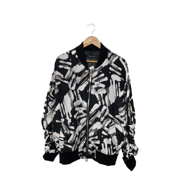 RESOUND CLOTHING◆DAVID JACKET/MA-1/3/ポリエステル/ブラック/総...