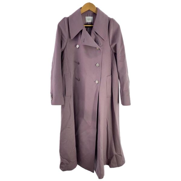 AMERI◆コート/S/ウール/パープル/無地/01120730590/アメリヴィンテージ//