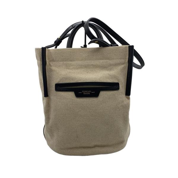 TREASURE TOPKAPI◆ショルダーバッグ/キャンバス/BEG