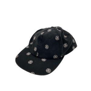STUSSY◆キャップ/--/コットン/BLK/ドット/メンズ/131462