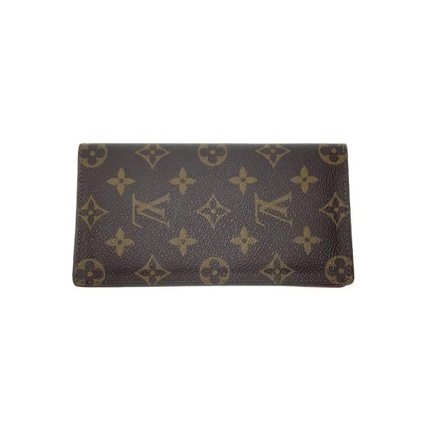 LOUIS VUITTON◆長財布/レザー/BRW/総柄/メンズ