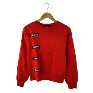 STUSSY◆スウェット/S/コットン/RED