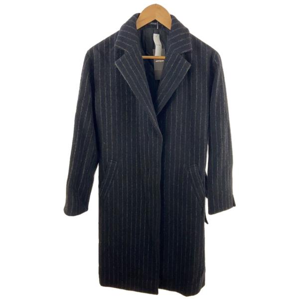 ARTISAN◆コート/--/ウール/BLK/ストライプ
