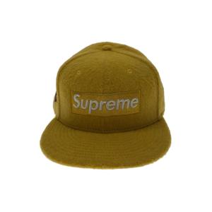 Supreme◆24AW/Brushed Wool Box Logo New Era/キャップ/7 5/8/ウール/YLW/メンズ