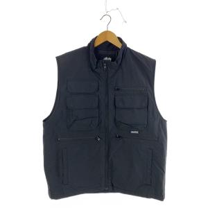 STUSSY◆Highland Vest/L/コットン/BLK/無地