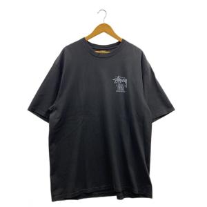 STUSSY◆Tシャツ/XL/コットン/BLK/プリント//