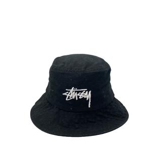 STUSSY◆ハット/--/コットン/BLK/無地/レディース/1321132