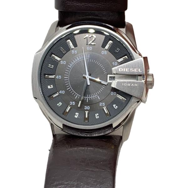 DIESEL◆MASTER CHIEF/マスターチーフ/クォーツ腕時計/レザー/SLV/BRW/DZ...
