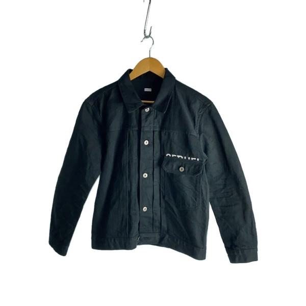 SEQUEL◆×FRAGMENT/22SS/1stモデル/Gジャン/S/コットン/BLK/無地