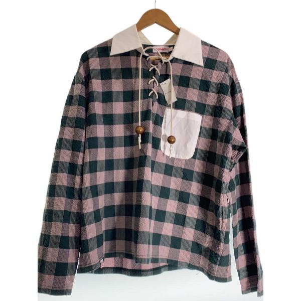 CHARLES JEFFREY LOVERBOY◆長袖シャツ/L/コットン/GRN/チェック/ラガー...