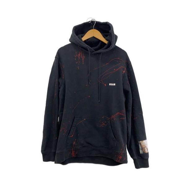 MSGM◆ジップパーカー/M/コットン/BLK/2940MM103