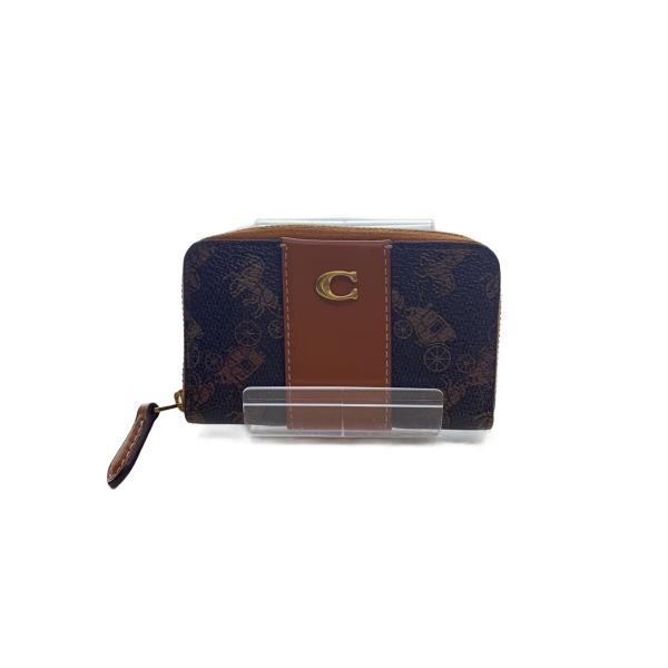 COACH◆カードケース/PVC/BRW/総柄/レディース//