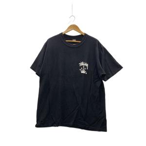 STUSSY◆Tシャツ/L/コットン/BLK/プリント//