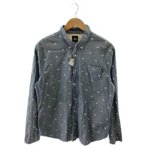 STUSSY◆長袖シャツ/M/コットン/IDG