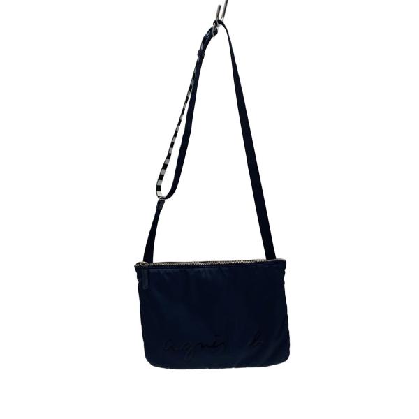 agnes b.◆ショルダーバッグ/ナイロン/NVY/JS13-03