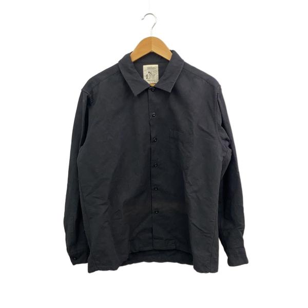 THE SHARKEY’S GALLERY◆長袖シャツ/3/コットン/BLK/無地