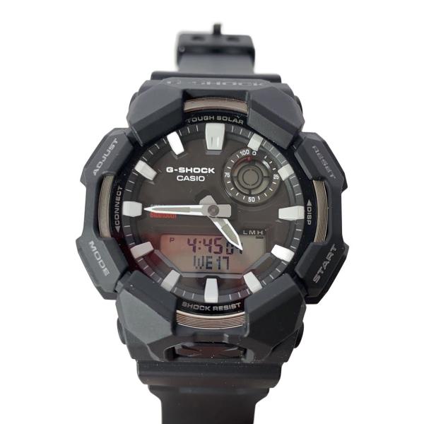 CASIO◆ソーラー腕時計_G-SHOCK/デジタル/ラバー/BLK/BLK/SS//