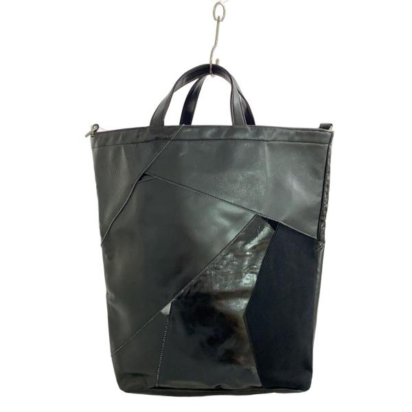 JUNYA WATANABE COMME des GARCONS◆ハンドバッグ/フェイクレザー/BL...