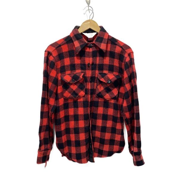 Woolrich◆長袖シャツ/--/ウール/RED/チェック//