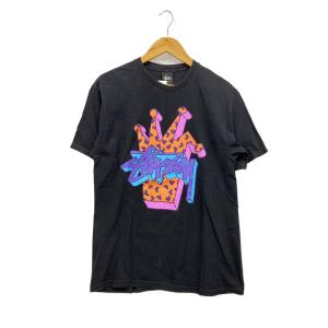 STUSSY◆Tシャツ/M/コットン/BLK//