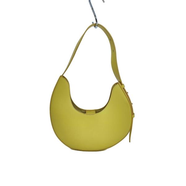 AMERI◆ハンドバッグ/レザー/YLW/無地