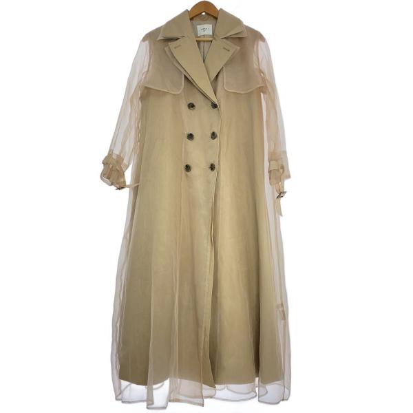 AMERI◆シアートレッキングトレンチコート/M/コットン/CML/01110740480