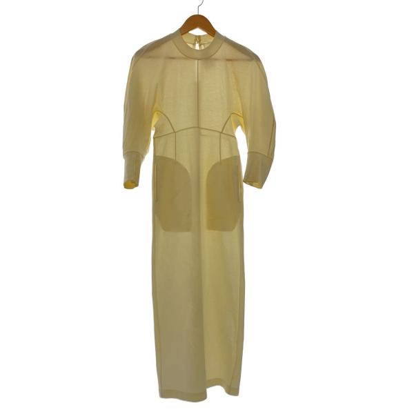 mame kurogouchi◆半袖ワンピース/1/コットン/IVO/無地/mm23ps-js732...