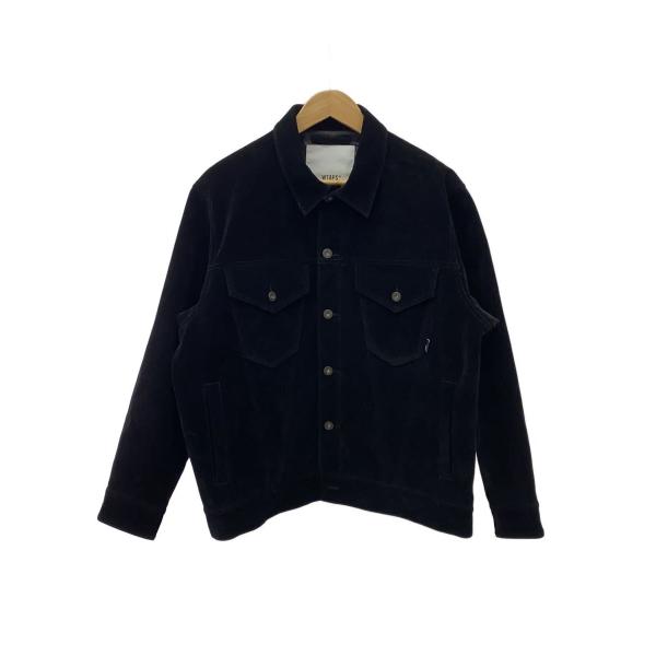 WTAPS◆レザージャケット・ブルゾン/2/フェイクレザー/BLK/242CWDT-JKM01
