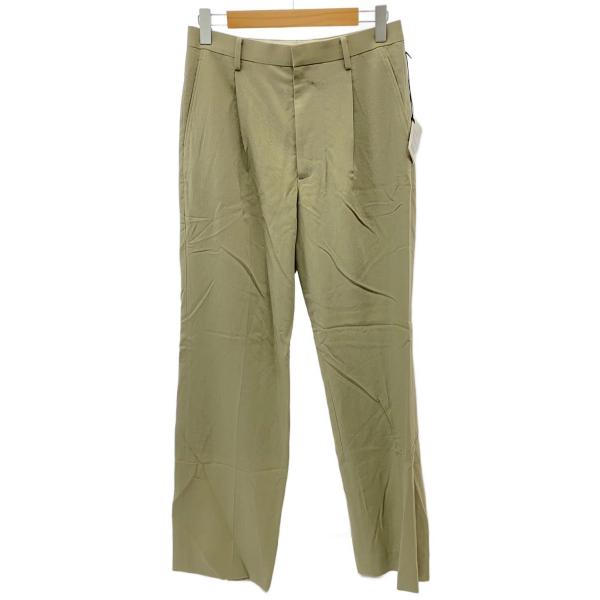AURALEE◆ARD TWIST WOOL VIYELLA SLACKS/4/ウール/KHK/A2...
