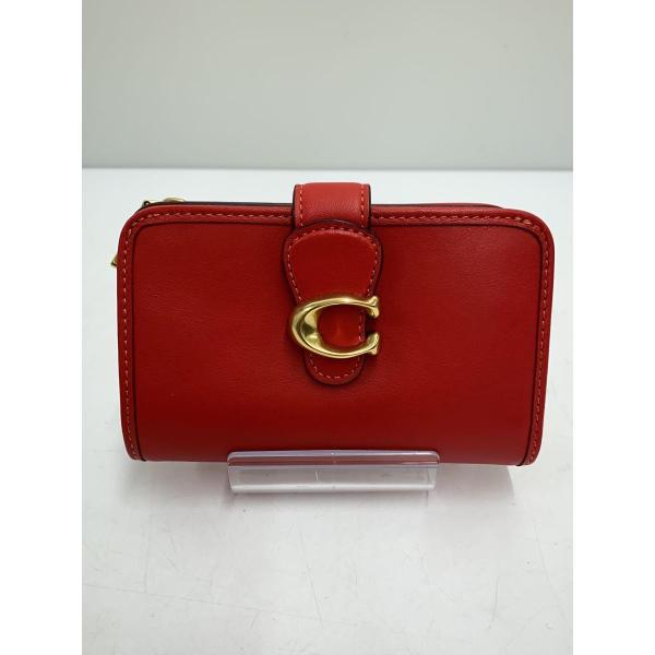 COACH◆コーチ/2つ折り財布/--/RED/レディース