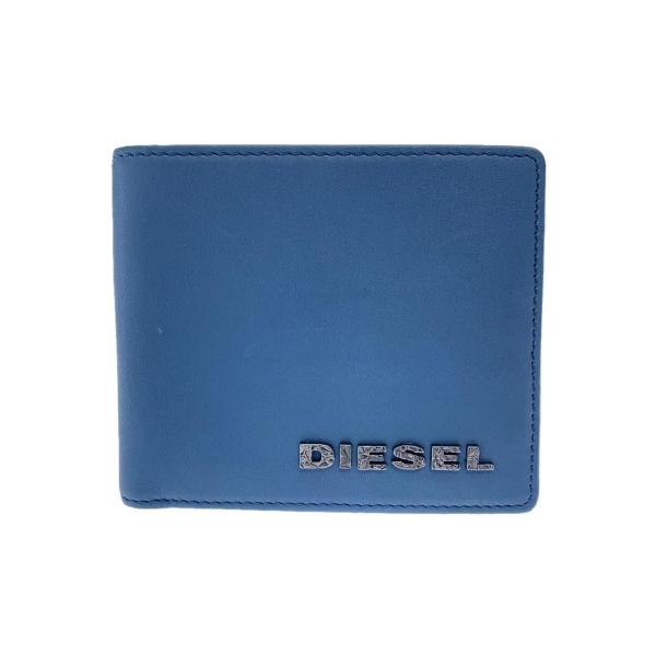 DIESEL◆3つ折り財布/レザー/BLU/メンズ