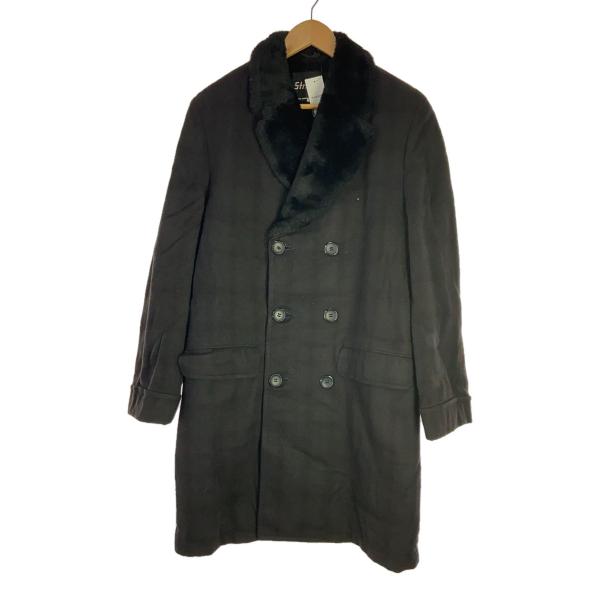 60s/ユニチケ/シャドーチェック/ギャングコーStratojac/コート/38/カシミア/BRW/...