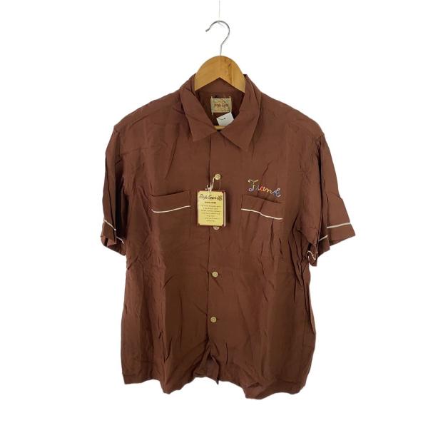 Style Eyes◆半袖シャツ/L/レーヨン/BRW/SE37802JS