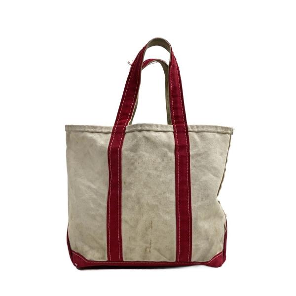 L.L.Bean◆80s/BOAT AND TOTE/トートバッグ/キャンバス/WHT