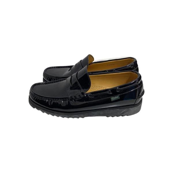 Paraboot◆9803 DIX SPORT /エナメルモカシン/ローファー/UK9.5/BLK/...