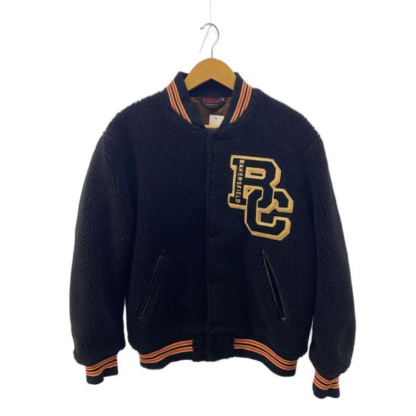 Whitesville◆スタジャン/40/ポリエステル/BLK/WV13951JS/フリース地