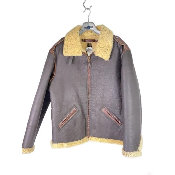 AVIREX◆フライトジャケット/42/レザー/BRW/無地/B-6/バックペイント/LIMITED...