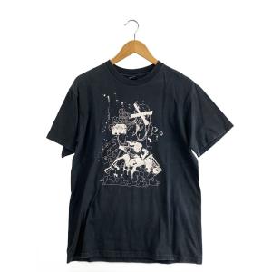 STUSSY◆Tシャツ/M/コットン/BLK/プリント/old//