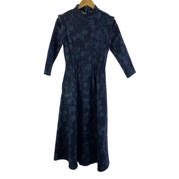 AMERI◆長袖ワンピース/S/コットン/IDG/総柄/02120561250