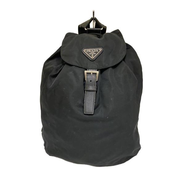 PRADA◆リュック/ナイロン/BLK
