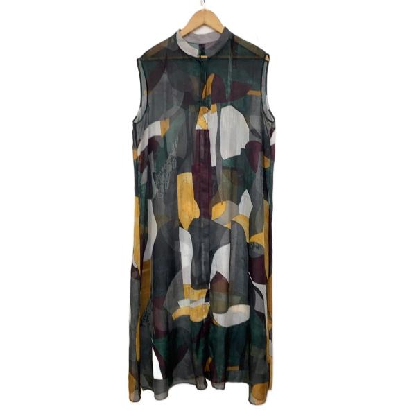 AMERI◆ノースリーブワンピース/M/ポリエステル/マルチカラー/総柄