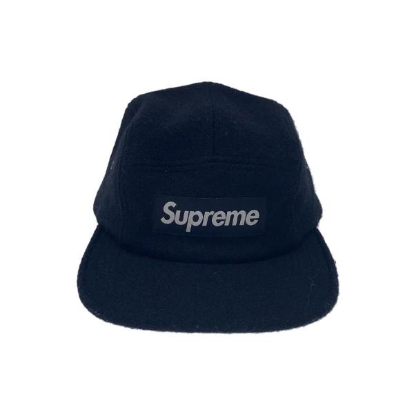 Supreme◆×HARRIS TWEED/CAMP CAP/FREE/BLK/無地/メンズ