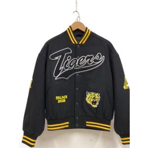 PALACE◆HANSHIN TIGERS VARSITY JACKET/スタジャン/S/ウール/BLK