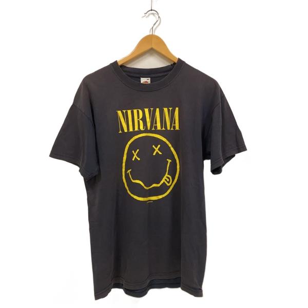 FRUIT OF THE LOOM◆NIRVANA Y2K SMILE/Tシャツ/M/コットン/BL...